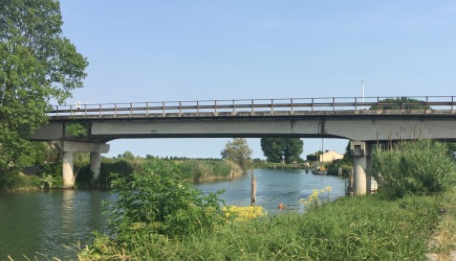 Manutenzione Ponte lungo la SP43 sul fiume Sile a Portegrandi