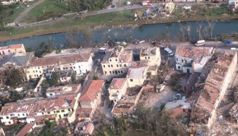Danni del tornado in Riviera del Brenta